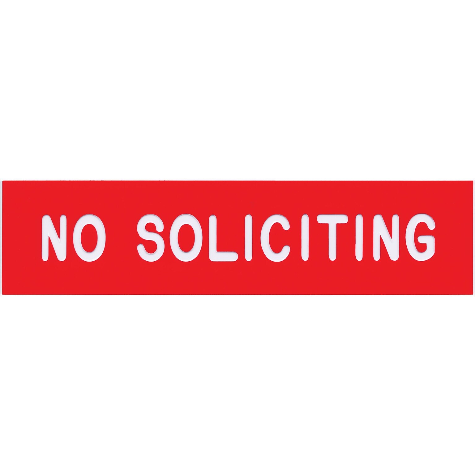 Cosco Sign, NO SOLICITORS, 8L x 2H, Red with White Text, Set of 3 (098001PK3)