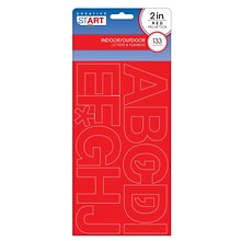 Creative Start Self-Adhesive 2H Letters Numbers, and Characters, Red, 768 Count, 3 Pack (098140PK3)