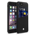 Cobble Pro Rear Slim Leather Shell Case with Card Slot Wallet Holder Pouch for Apple iPhone 7/ 8, Black