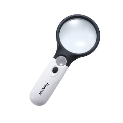 Insten 3x Handheld Magnifying Glass Reading Magnifier and 45x Jewelry Loupe with Ultra Bright LED Light