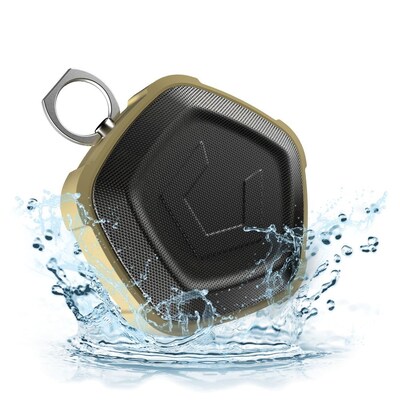 Cobble Pro Pentagon NFC Wireless 4.2 Bluetooth Speaker with 7W Strong RMS, IP67 Waterproof and Shockproof, Sand