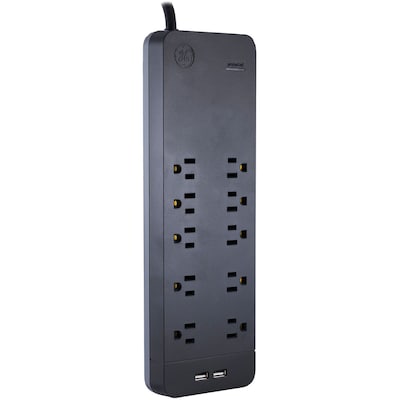 GE 10 Outlet Surge Protector, 4 Cord, 3540 Joules (37746)