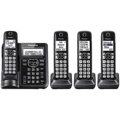 Panasonic 4-Handset Cordless Telephone (KX-TGF544B)