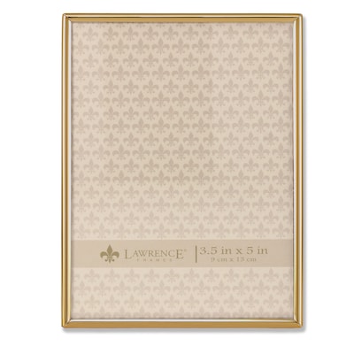 Lawrence Frames 3.5W x 5H Simply Gold Metal Picture Frame (670035)