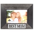 Lawrence Frames 4W x 6H Harper Wood Picture Frame with Galvanized Metal Piercing - Best Mom (709264)