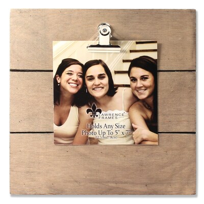 Lawrence Frames 9W x 9H Weathered Natural Woodlands Clip Picture Frame - Holds Up to 5W x 7H Photo (741399)