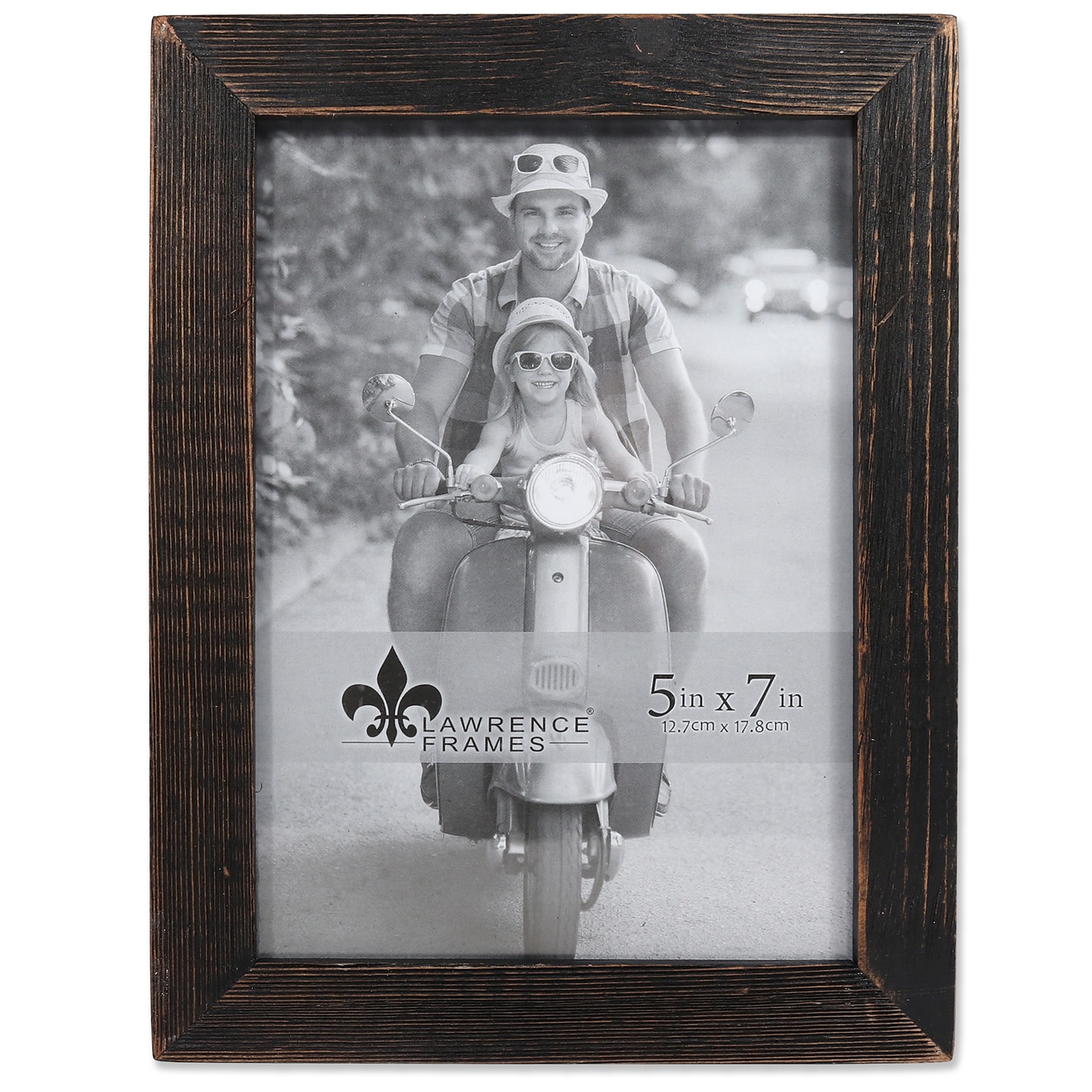 Lawrence Frames 5W x 7H Charlotte Weathered Black Wood Picture Frame (745557)