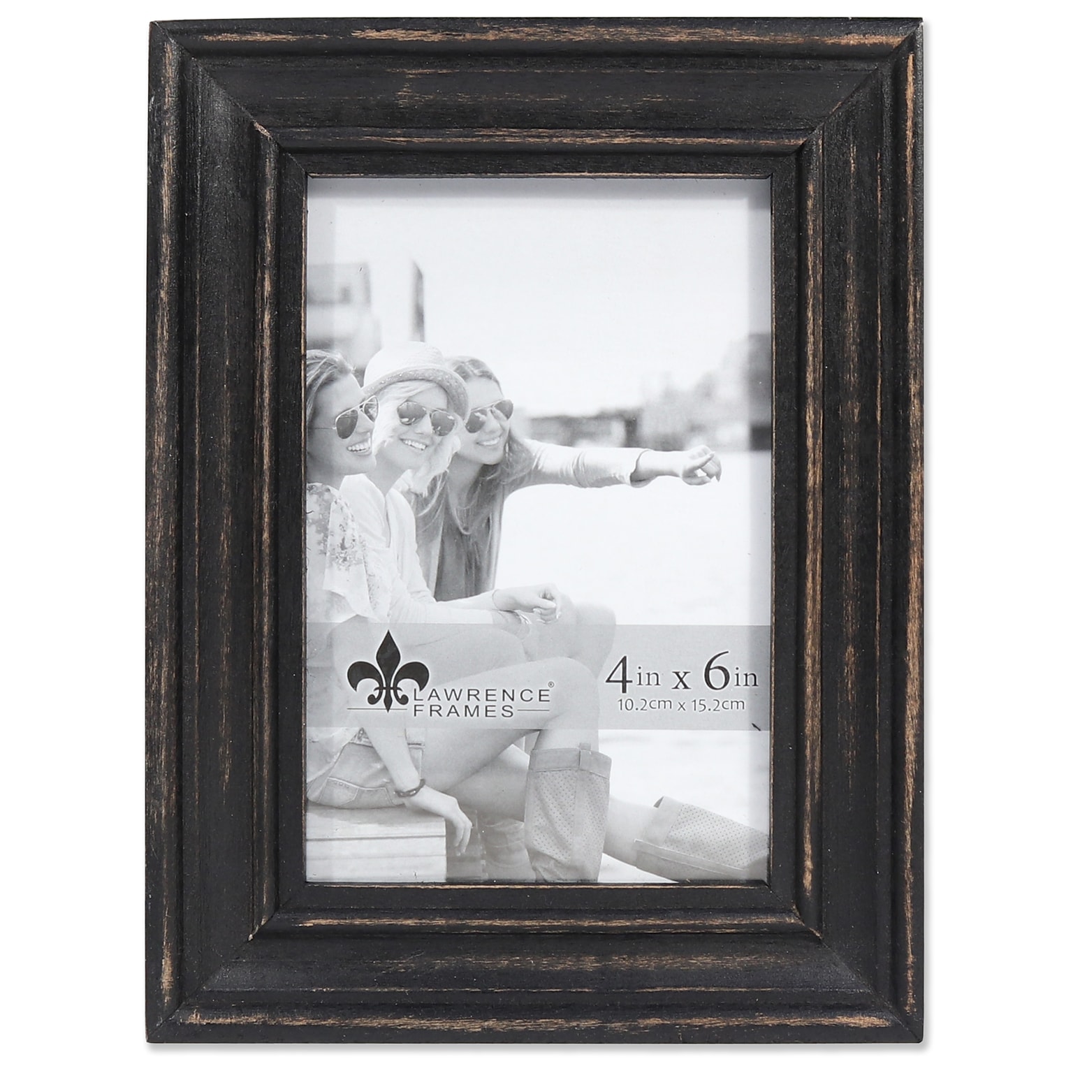 Lawrence Frames 4W x 6H Durham Weathered Black Wood Picture Frame (746546)