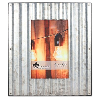 Lawrence Frames 4W x 6H Fluted Galvanized Steel Picture Frame (707146)