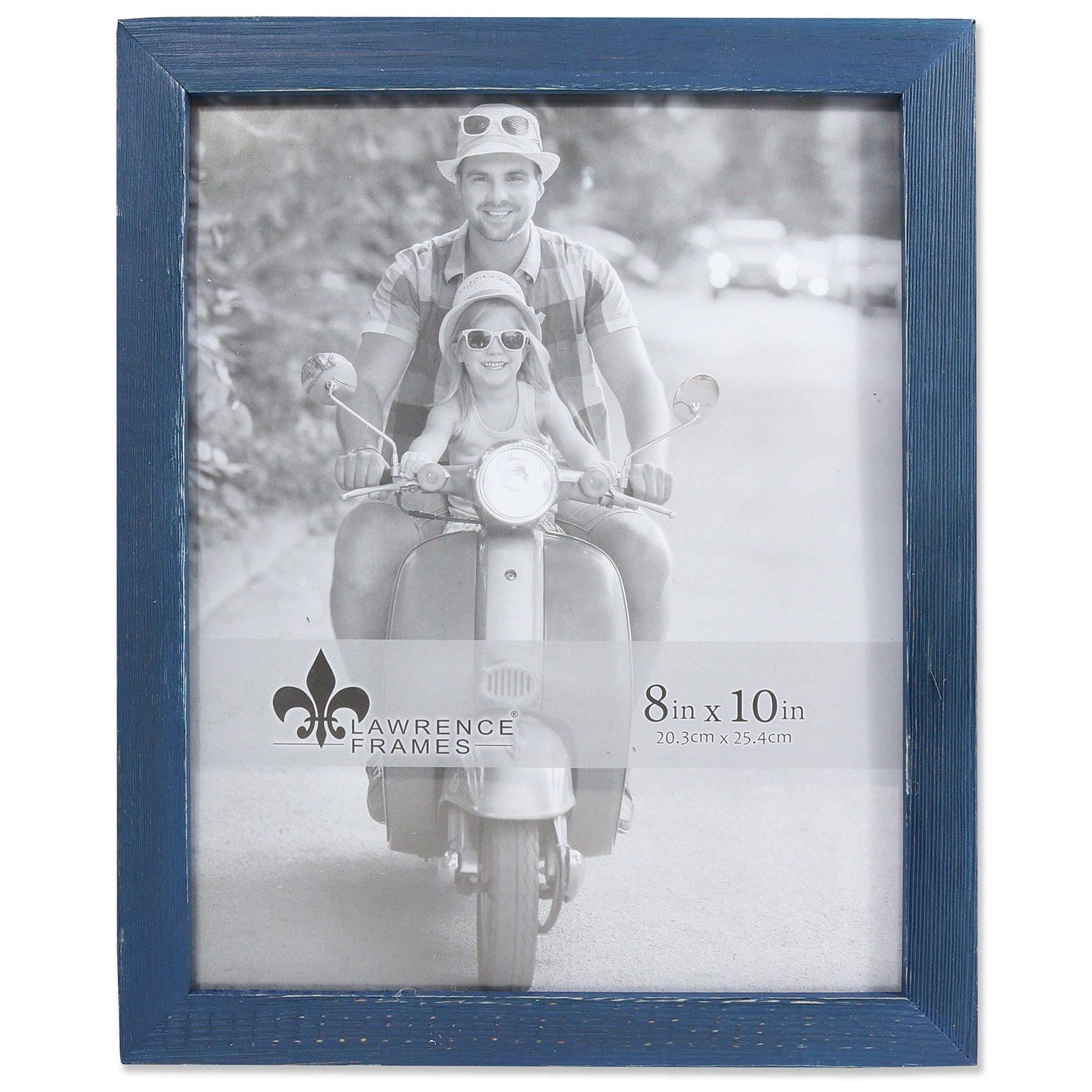 Lawrence Frames 8W x 10H Charlotte Weathered Navy Blue Wood Picture Frame (745780)
