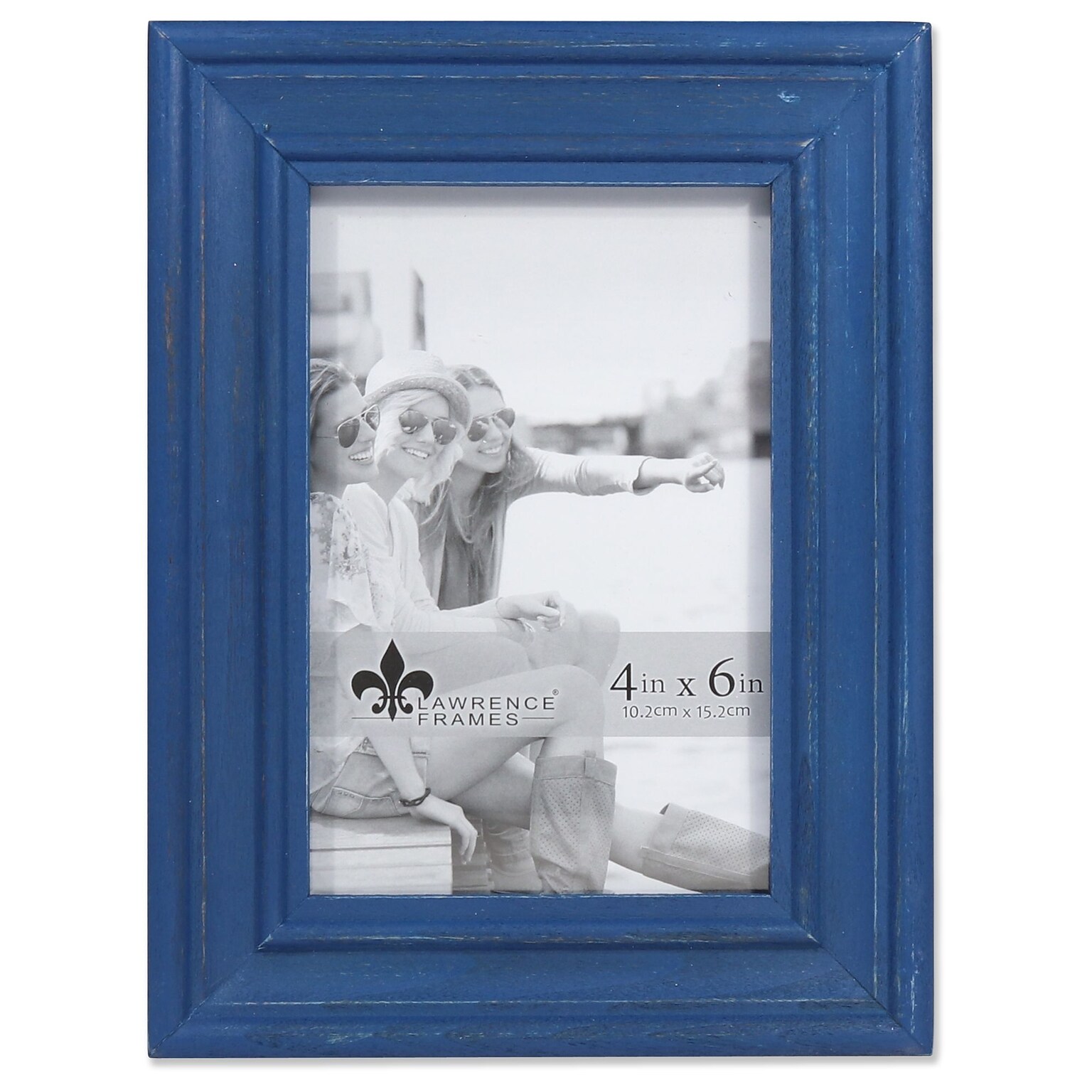 Lawrence Frames 4W x 6H Durham Weathered Navy Blue Wood Picture Frame (746646)