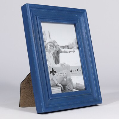 Lawrence Frames 4"W x 6"H Durham Weathered Navy Blue Wood Picture Frame (746646)