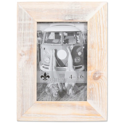 Lawrence Frames 4W x 6H Sarasota Whitewash and Weathered Natural Wood Picture Frame (746046)