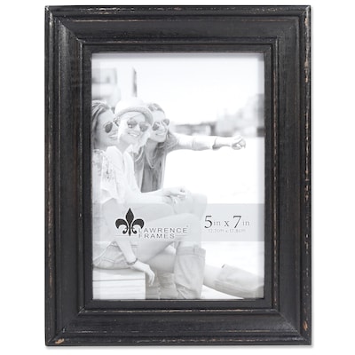 Lawrence Frames 5"W x 7"H Durham Weathered Black Wood Picture Frame (746557)