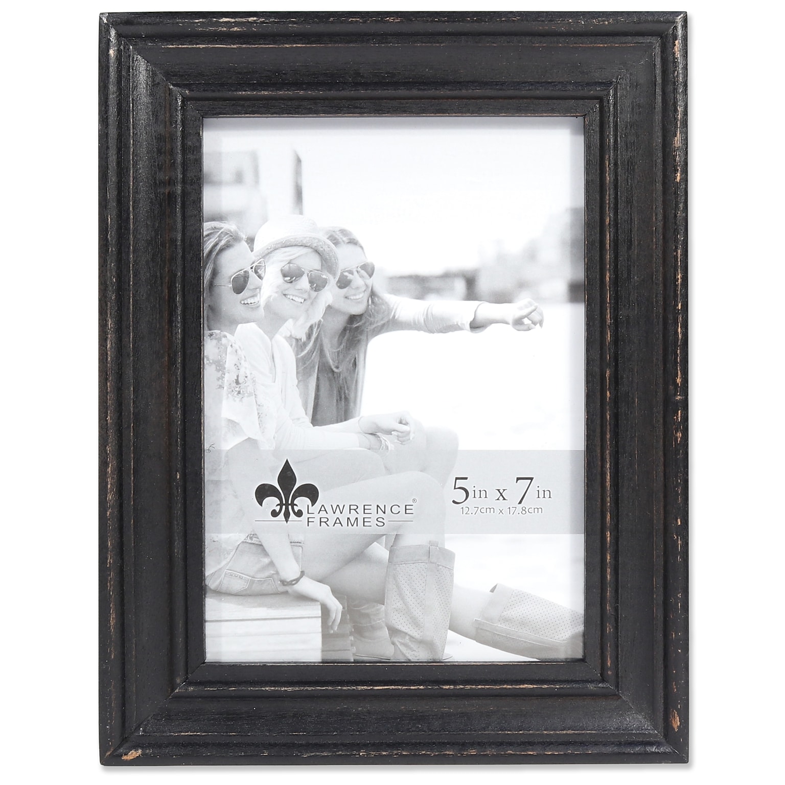 Lawrence Frames 5W x 7H Durham Weathered Black Wood Picture Frame (746557)