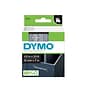 DYMO D1 Standard 45020 Label Maker Tape, 1/2" x 23', White on Clear (45020)