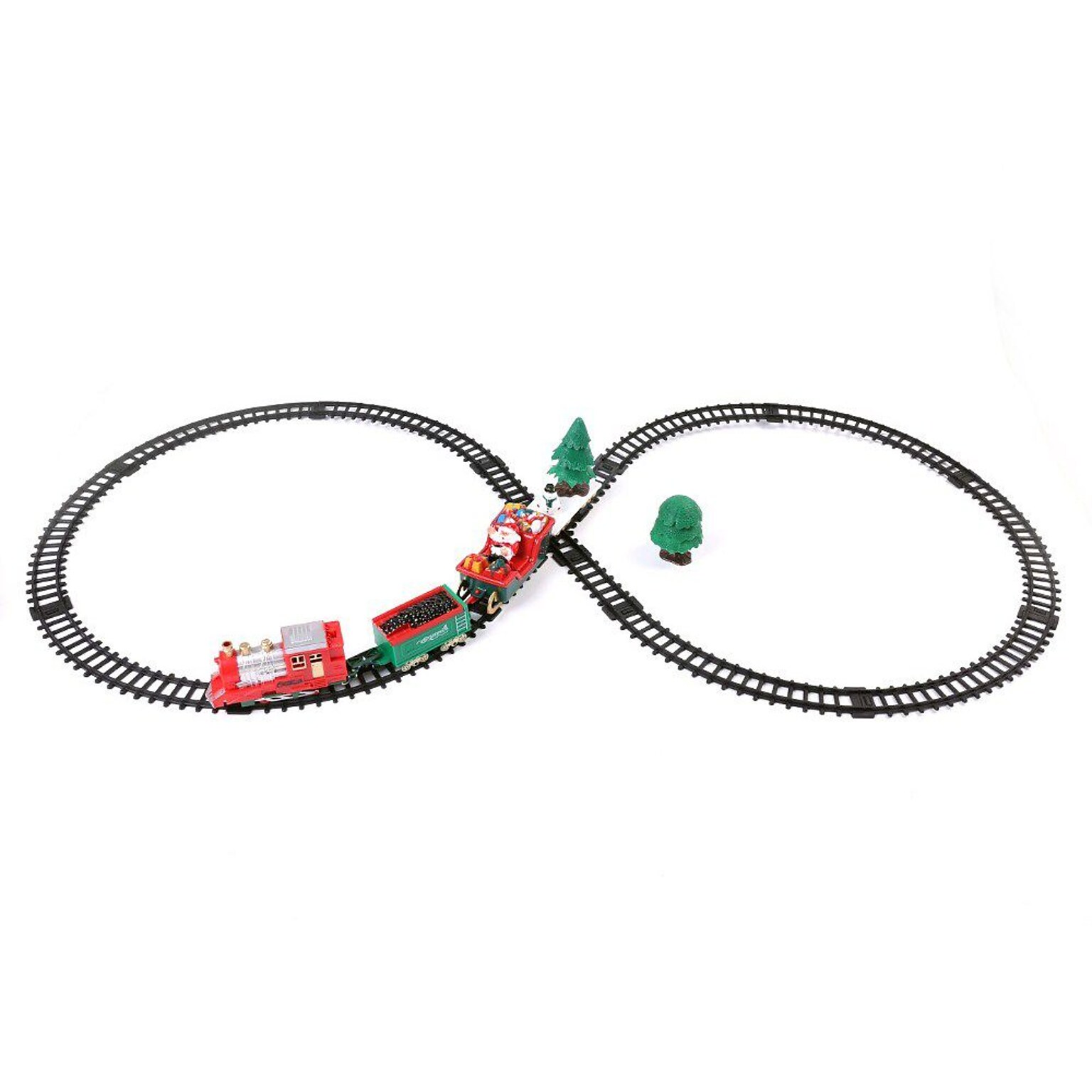 Santa Clause Chrstmas Classic Train Track And Carriage Set (TOYTRN001)