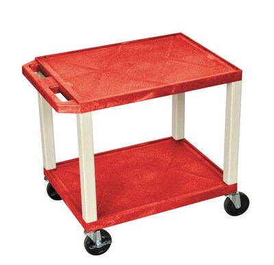 H. Wilson® 26"H Tuffy Plastic Utility Carts; Red