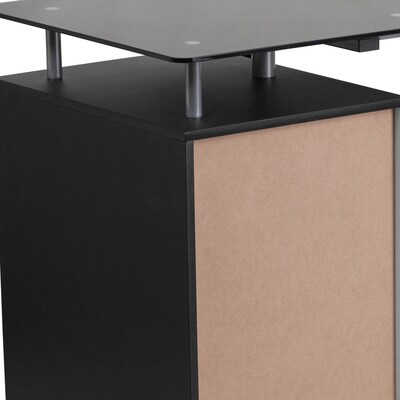 Flash Furniture 47" Glass Glass Computer Desks Black (NANWK021A)