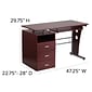 Flash Furniture 47" Laminate L-Shape Computer Desk, Mahogany (NANWK008)