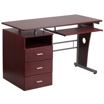 Flash Furniture 47" Laminate L-Shape Computer Desk, Mahogany (NANWK008)