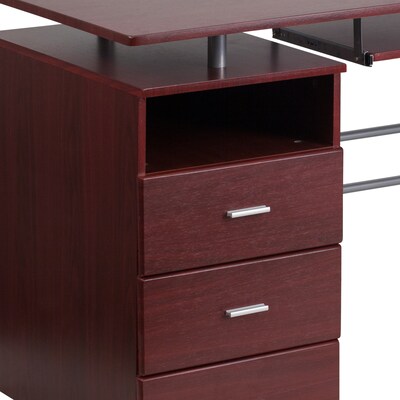 Flash Furniture 47" Laminate L-Shape Computer Desk, Mahogany (NANWK008)