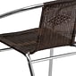 Flash Furniture Lila Contemporary Aluminum/Rattan Dining Chair, Dark Brown (TLH020)