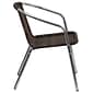 Flash Furniture Lila Contemporary Aluminum/Rattan Dining Chair, Dark Brown (TLH020)