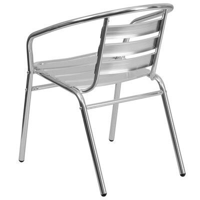 Flash Furniture Lila Contemporary Aluminum Dining Chair, Gray (TLH017B)