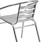 Flash Furniture Lila Contemporary Aluminum Dining Chair, Gray (TLH017B)