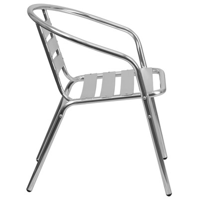 Flash Furniture Lila Contemporary Aluminum Dining Chair, Gray (TLH017B)