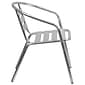 Flash Furniture Lila Contemporary Aluminum Dining Chair, Gray (TLH017B)