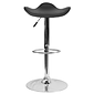 Flash Furniture Contemporary Vinyl Barstool without Back, Adjustable Height, Black (CHTC31002BK)