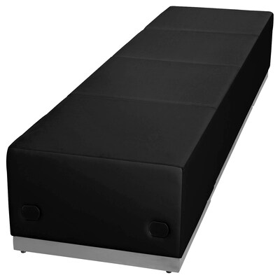 Flash Furniture  Hercules Alon Series Leather Reception Configuration in Black, 4 Pieces ZB803540SBK