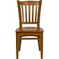 Flash Furniture Hercules Traditional Wood Slat Back Restaurant Dining Chair, Cherry (XUDGW0008VRTCHY)