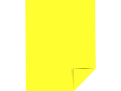 Astrobrights 30% Recycled Colored Paper, 24 lbs., 8.5" x 11", Lift-Off Lemon, 500 Sheets/Ream, 10 Reams/Carton (21011)