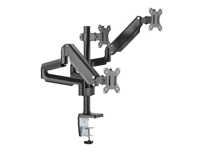Mount-It! Adjustable Triple Monitor Mount with Gas Spring Arms, Up to 27, Black (MI-4753B)
