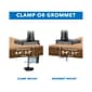 Mount-It! Adjustable Triple Monitor Mount with Gas Spring Arms, Up to 27", Black (MI-4753B)
