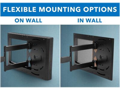 Mount-It! Tilt Wall Hospitality TV Mount With STB Enclosure, 100 Lbs. Max. (MI-389)