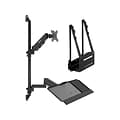 Mount-It! Adjustable Monitor Wall Mount Workstation, Up to 32, Black (MI-7991)