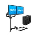 Mount-It! Adjustable Dual-Monitor Wall Mount Workstation, Up to 32, Black (MI-7992)