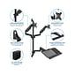 Mount-It! Adjustable Dual-Monitor Wall Mount Workstation, Up to 32", Black (MI-7992)