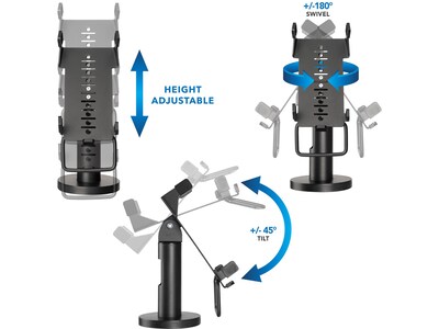 Mount-It! Credit Card POS Terminal Stand for VeriFone VX520, Black (MI-3793)