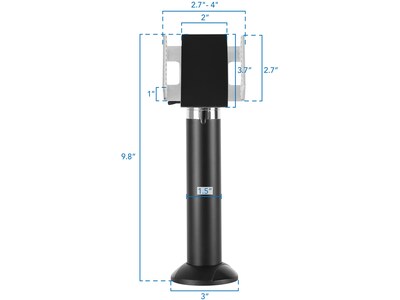 Mount-It! Universal POS Terminal Stand, Black (MI-3794)