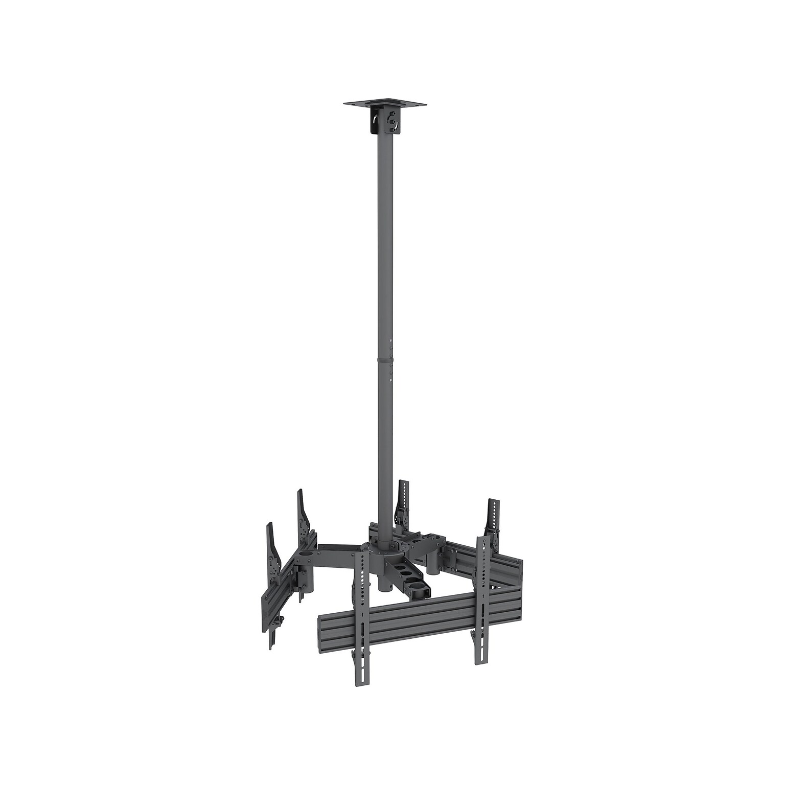 Mount-It! Tilt and Swivel Ceiling Triple TV Mount, 66 Lbs. Max (MI-515)