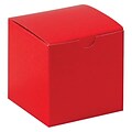 LUX Gift Boxes (4 x 4 x 4) 500/Pack, Holiday Red (MIR-GB444HR-BP-500)