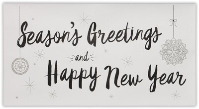 LUX Photo Greeting Envelopes (4 3/8 x 8 1/4)  50/Pack, 70 lb. Bright White w/Holiday Greeting (PHGC1-70WSG-50)