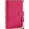 Websters Pages Fuchsia Color Crush Faux Leather Personal Planner Binder, 5.25 x 8 (WPCP001-F)