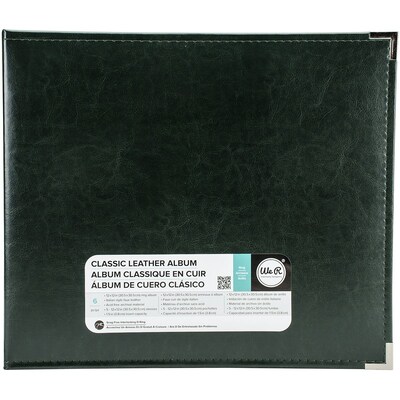 We R Memory Keepers Forest Green We R Classic Leather D-Ring Album, 12X12 (WRRING12-60915)