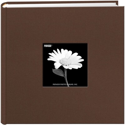 Pioneer Chocolate Brown Cloth Photo Album w/Frame, 9 x 9 (200CBFE-62027)